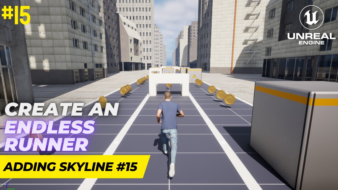 Unreal Engine 5.1 Endless Runner Tutorial - Part 15: Adding Skyline