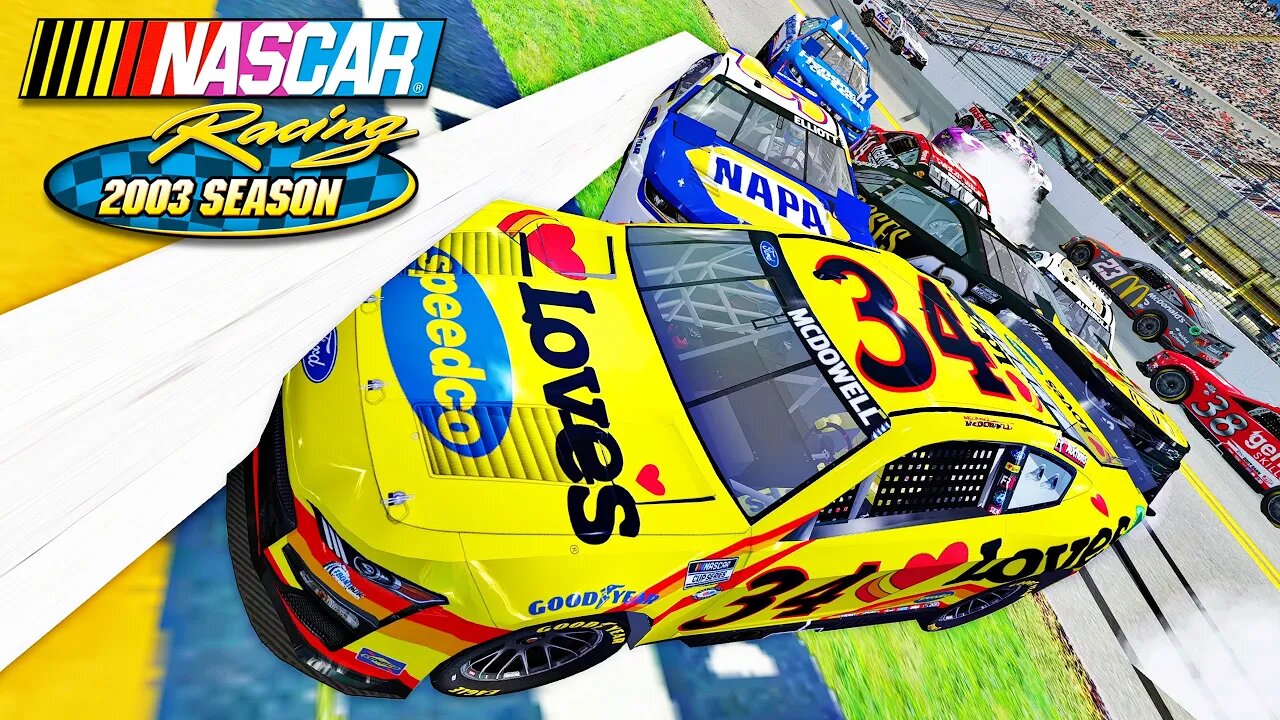 DAYTONA BUT THERE'S A MASSIVE WALL // NASCAR Racing 2003 Season
