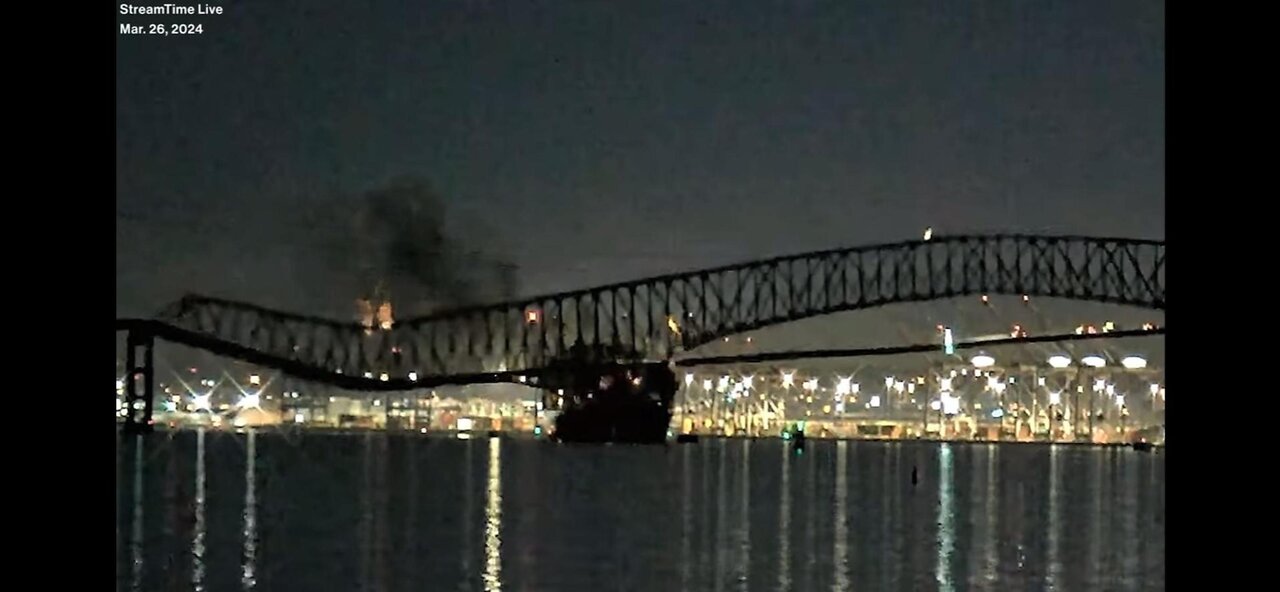 Watch: Massive Cargo Ship Crash Sparks Near-Total Collapse of Baltimore Bridge