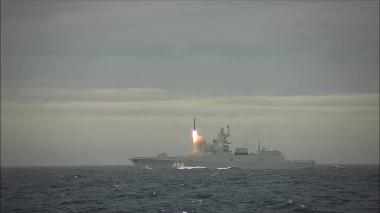 Russian Frigate Conducted Firing of the Zircon Hypersonic Cruise Missile at a Sea Target