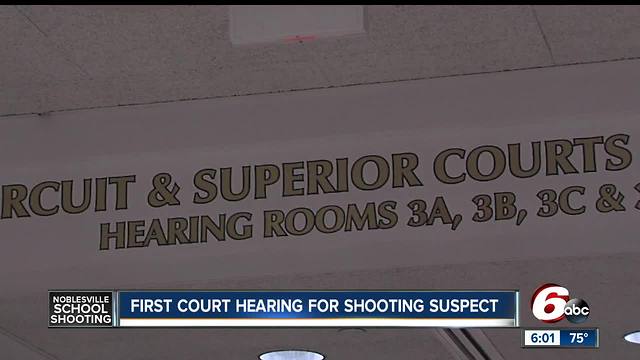 Noblesville school shooting suspect has first delinquency hearing