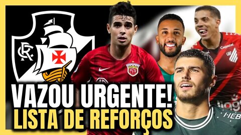 VAZOU A LISTA! JORNALISTA CONFIRMA LISTA! NOTÍCIAS DO VASCO
