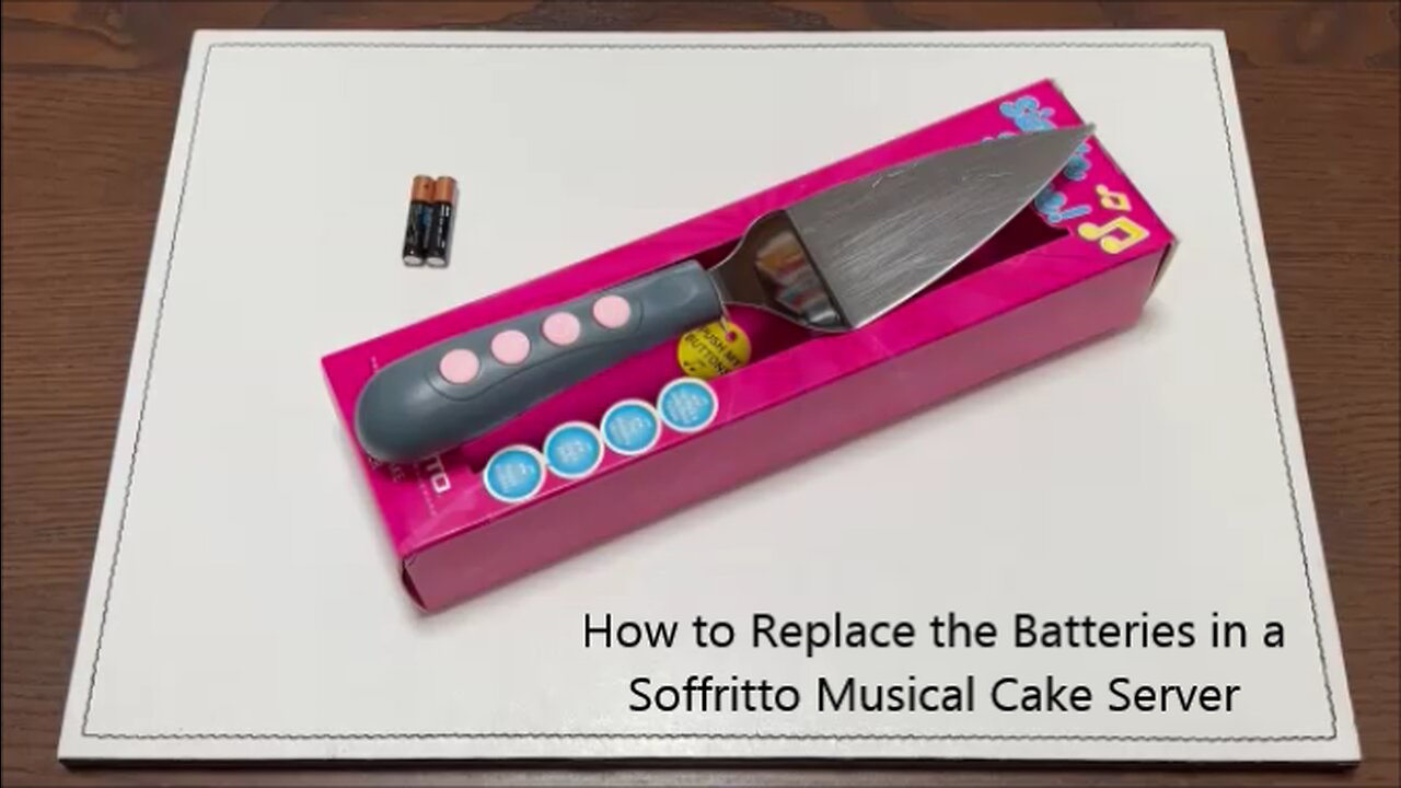 How to Replace the Batteries in a Soffritto Musical Cake Server