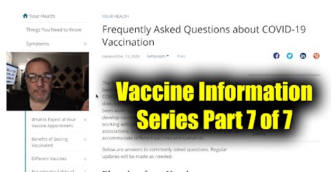 Vaccine Information Series Part 7 of 7