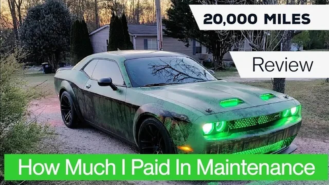 20,000 Mile Review, Maintenance Costs On My 2020 Dodge Challenger ScatPack