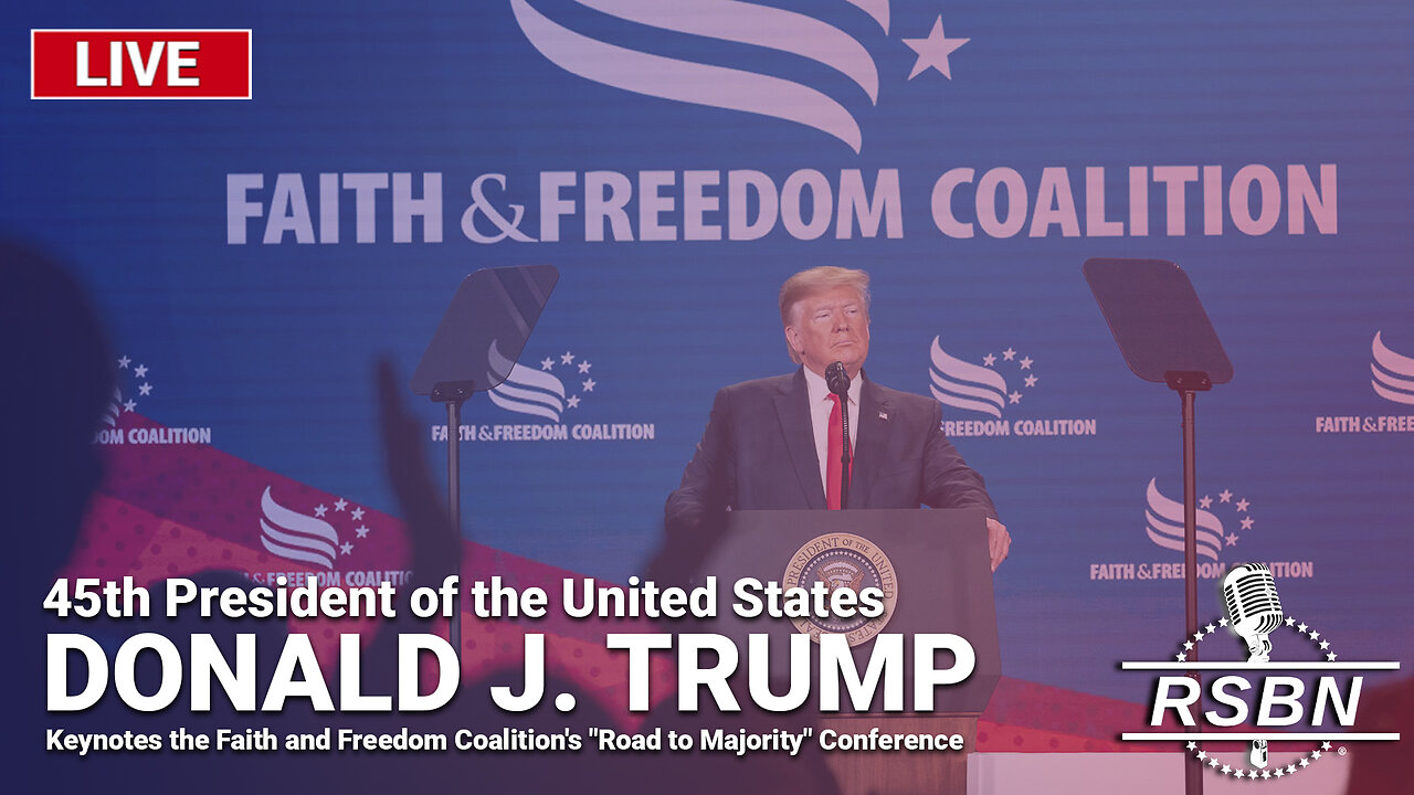 LIVE REPLAY: President Trump Keynotes the Faith and Freedom Coalition's "Road to Majority" - 6/22/24