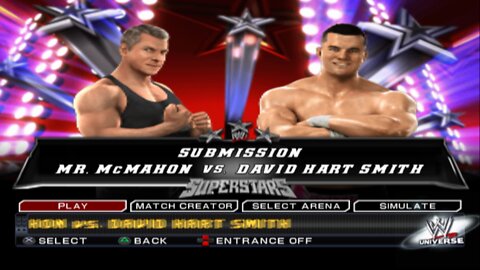 WWE SmackDown vs Raw 2011 Mr. McMahon vs David Hart Smith