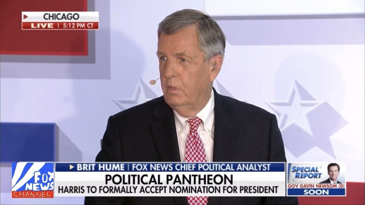 It wasn’t long ago that Kamala was regarded as ‘A laughing stock’: Brit Hume (August 22,2024)