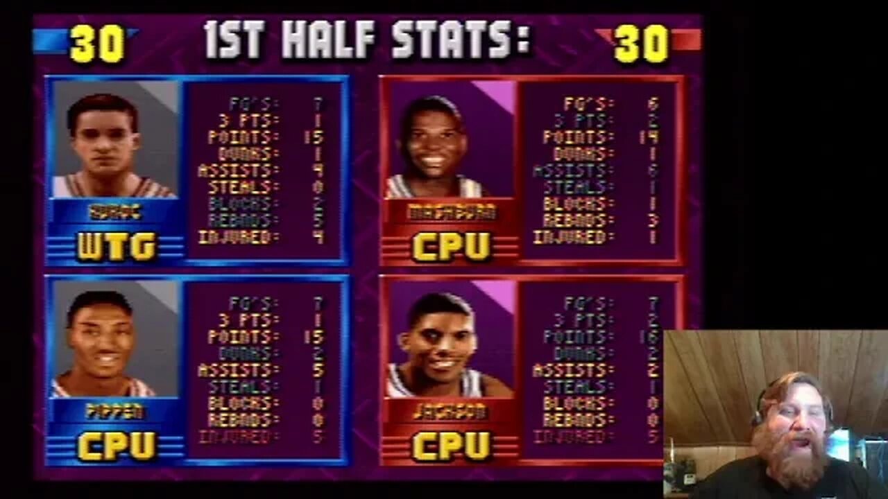 A nail biter. NBA Jam. Bull V Mavs #