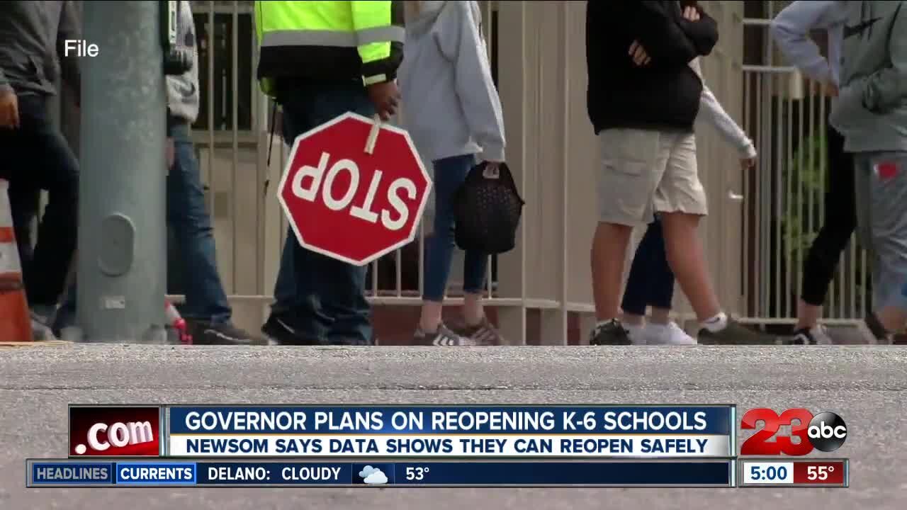 Newsom eager to reopen K-6 schools that are still closed in California