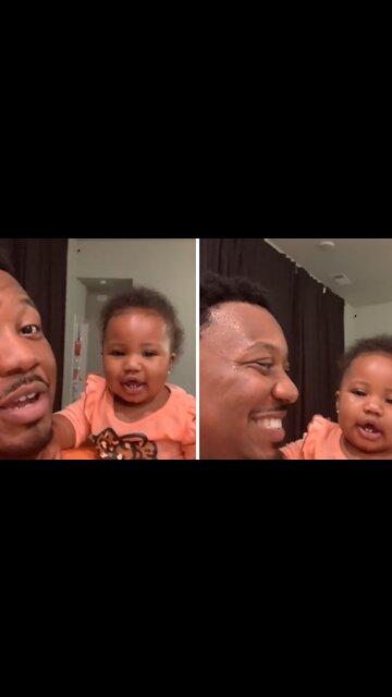Baby Girl Adorably Adds On To Dad's Beat