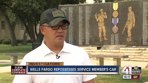 Wells Fargo repo’s deployed service member’s car