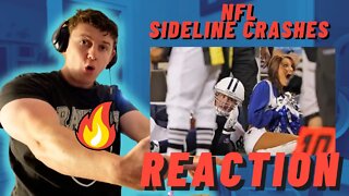 IRISH MAN REACTS TO NFL Sideline Crashes