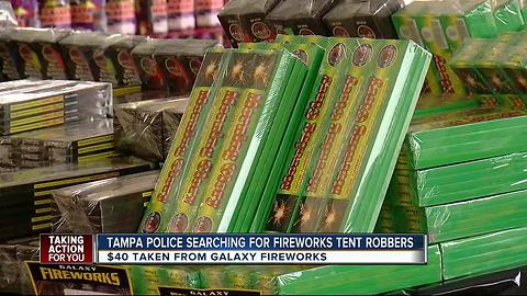 Armed men wearing masks rob Tampa fireworks stand