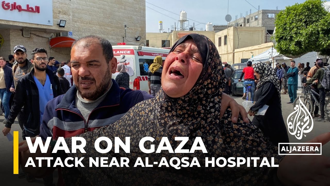 Two air strikes targeted journalists, displaced people in Al-Aqsa Hospital