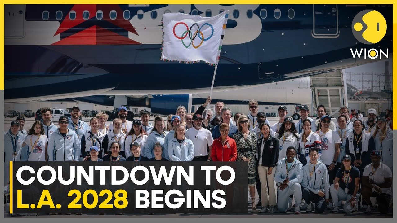 Olympic flag arrives in Los Angeles, host city for the 2028 Games | WION Sports