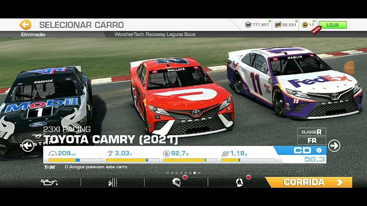 GUIGAMES - GUIGAMES - Real Racing 3 - NASCAR - TOYOTA RACING 23 LAGUNA SECA Eliminação 2