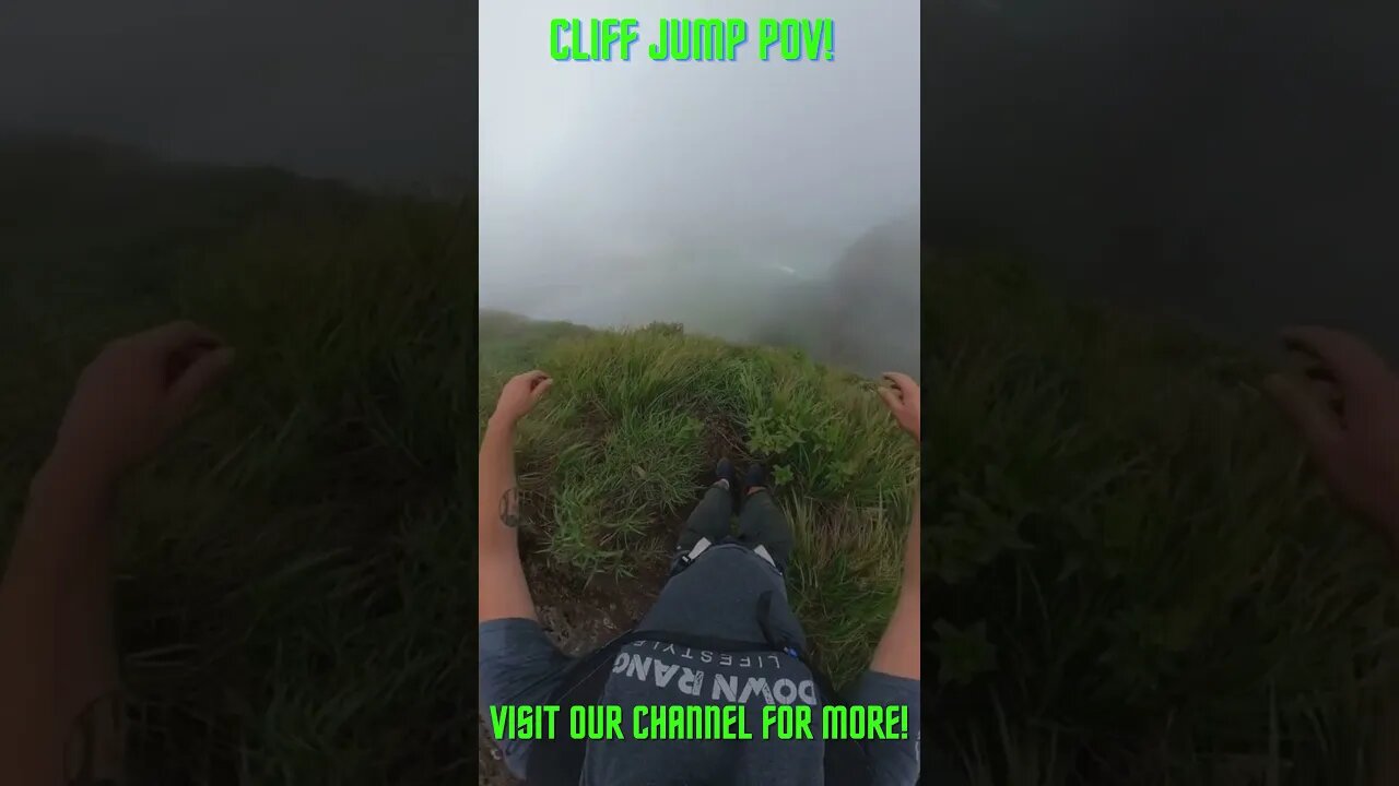 Sweet Cliff Jump POV! #Shorts #Freefall #ExtremeSports #Parachute #Paragliding #CliffJumping