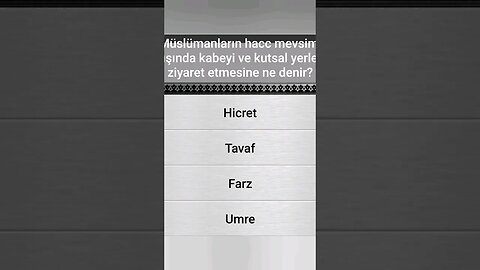 #yarışma #bilgi İSLÂMÎ BİLGİ YARIŞMASI