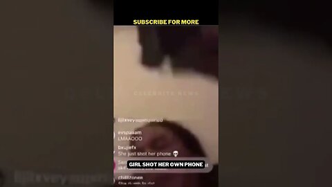 Girl hit her own phone