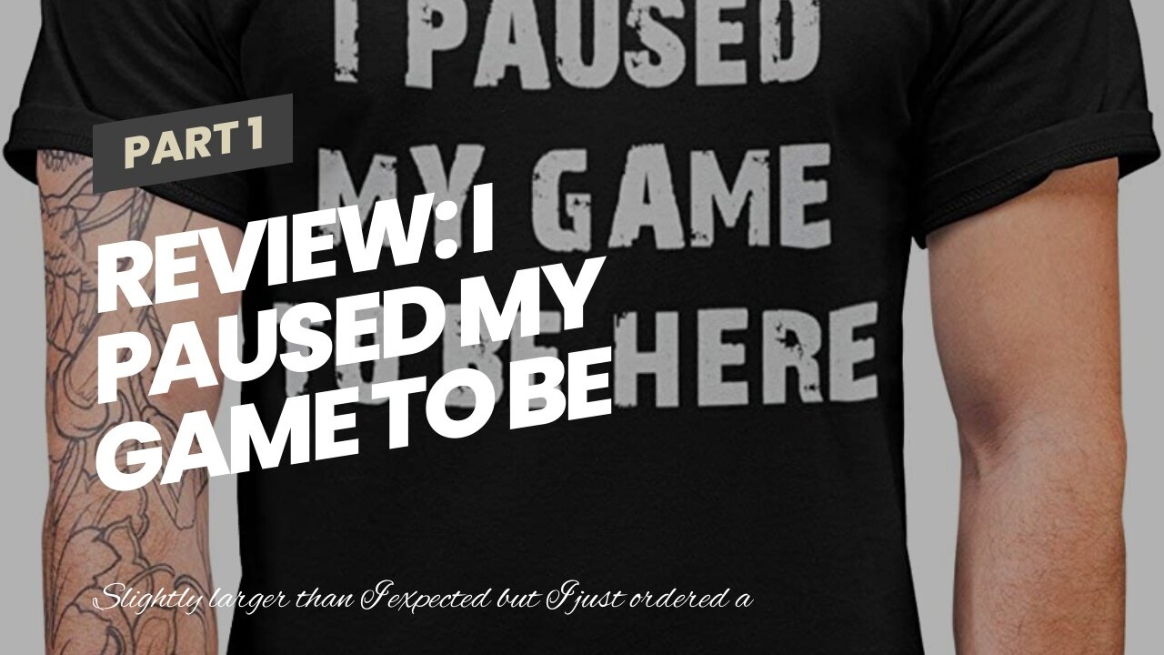 Review: I Paused My Game to Be Here Graphic Novelty Sarcastic Funny T Shirt