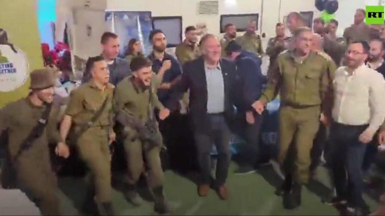 EX CIA Director MIKE POMPEO Dances w/ Israeli Soldiers Near Gaza [Hmm.. I don't like this.] - Dancing & Happy for what reason? Is Pompeo Still Vying for the Presidency of the US?