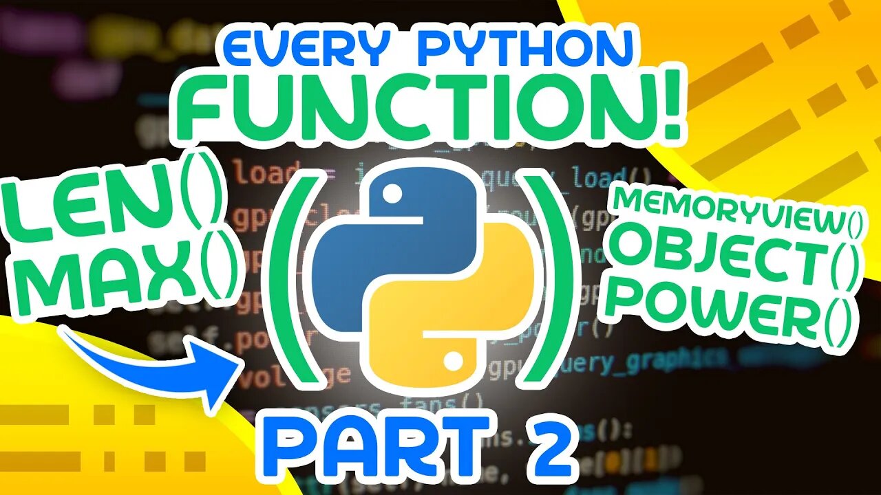 Every Python Function Explained | H - Z