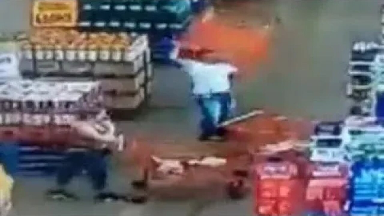 Man throws trolley on woman