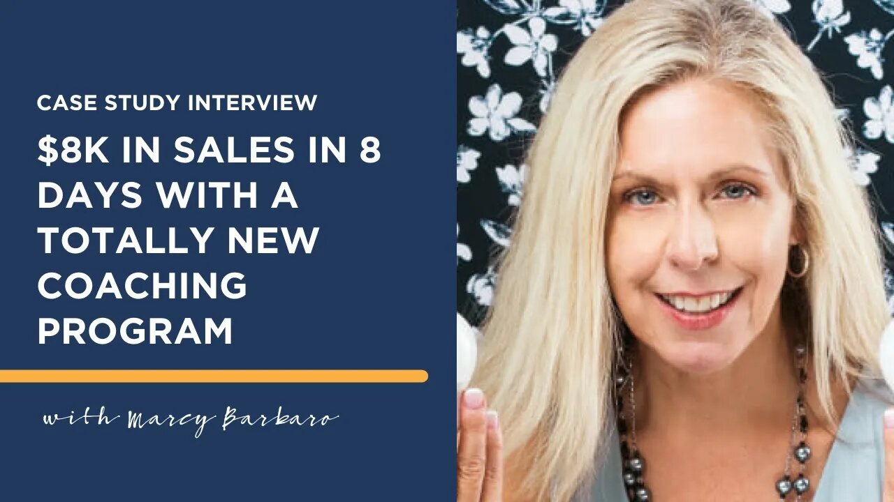 $8K in Sales in 8 days With a Totally New Coaching Program | Case Studies