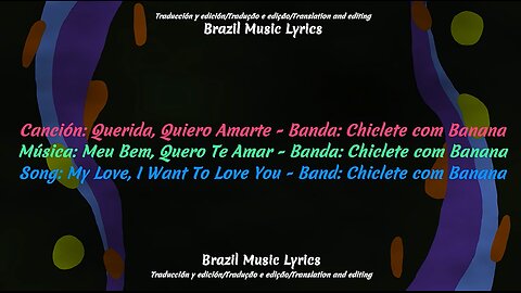 Brazilian Music: My Love, I Want To Love You – Chiclete com Banana