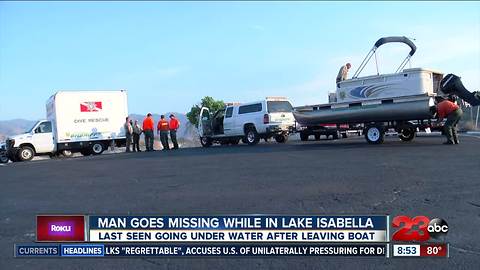 Kern County updates us on missing person search at Lake Isabella