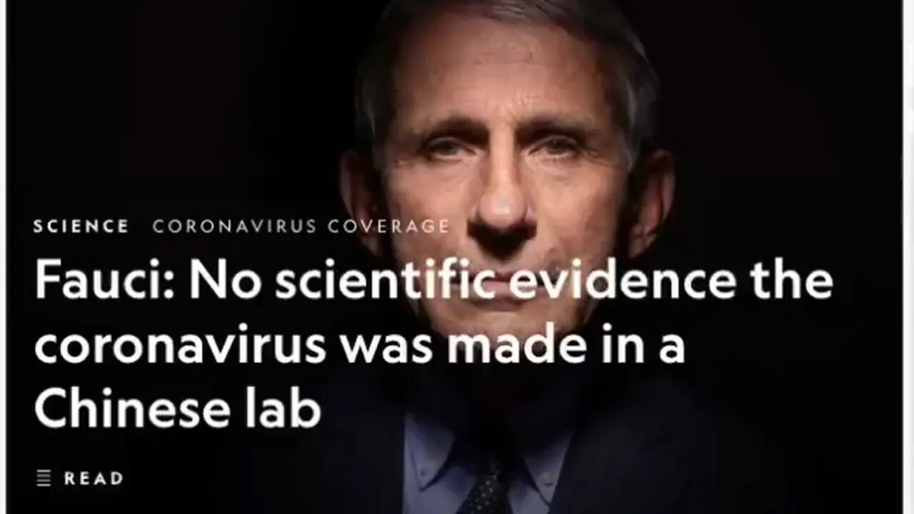 Anthony Fauci - CYA LIES!