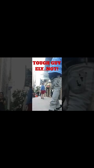 Frauditor Ely Acting Like Tough Guy in NYC ~ NOT! #shorts