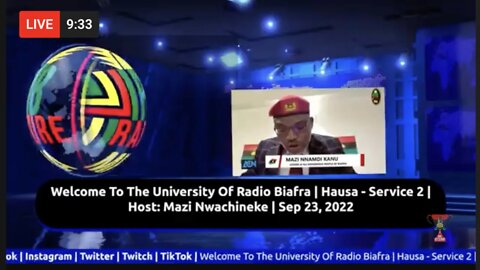 Welcome To The University Of Radio Biafra | Hausa - Service 2 | Host: Mazi Nwachineke | Sep 23, 2022