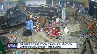 Man arrested after crashing into BP gas station, removing license plate before fleeing scene