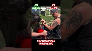 Utah Gun Guy tries Armwrestling! #armwrestling #guns #fun