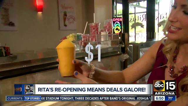 Rita's re-opening means deals!