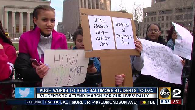 Baltimore Mayor keeps promise to send students to March For Our Lives