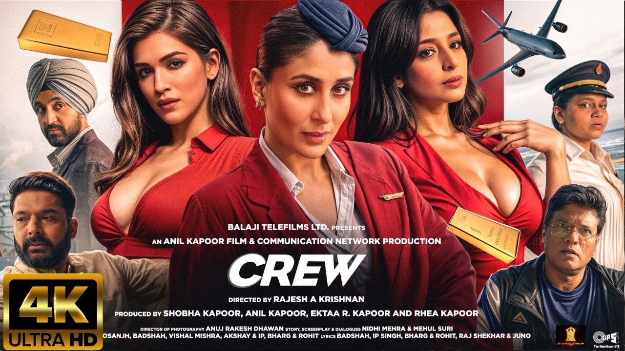 Crew Full Movie in hindi 2024 _ Tabu, Kareena Kapoor, Kriti Sanon, Diljit Dosanjh, Kapil Sharma