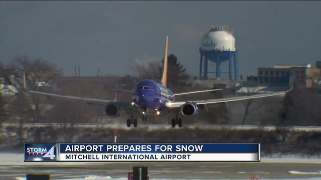 Milwaukee's airport prepares for snow