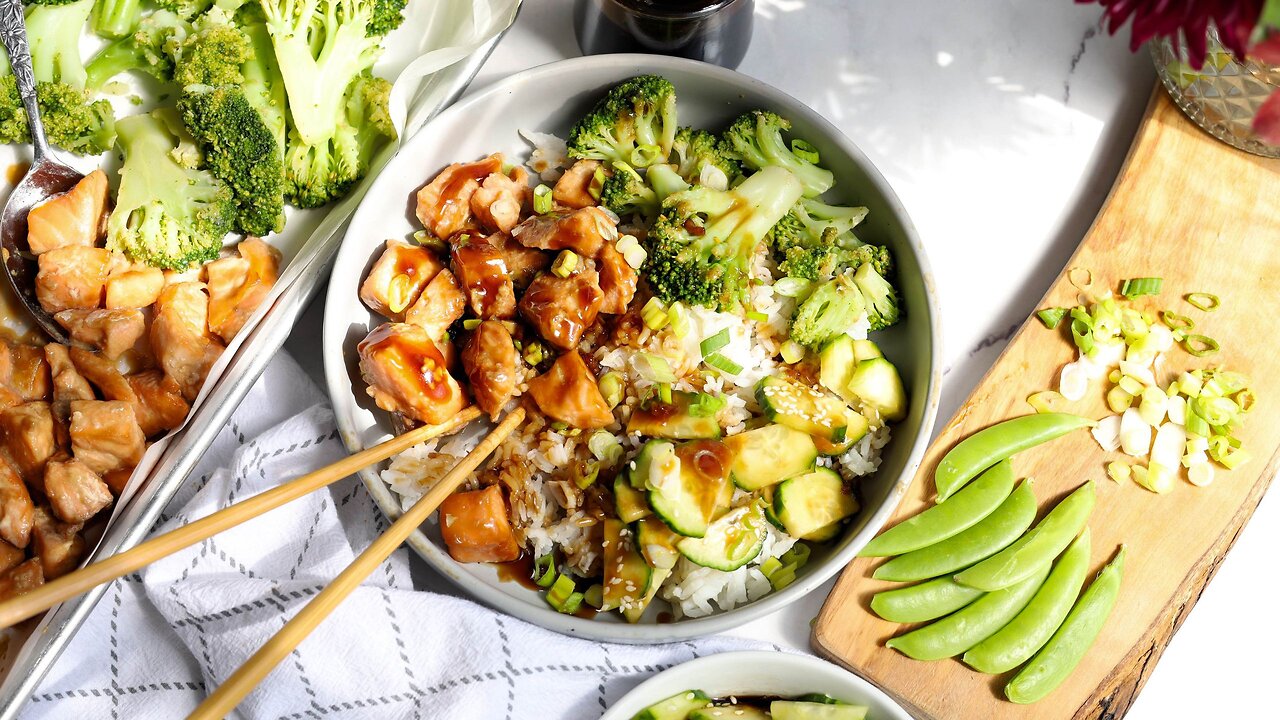 Better Than Takeout! Salmon Bowls with a Homemade Teriyaki Sauce