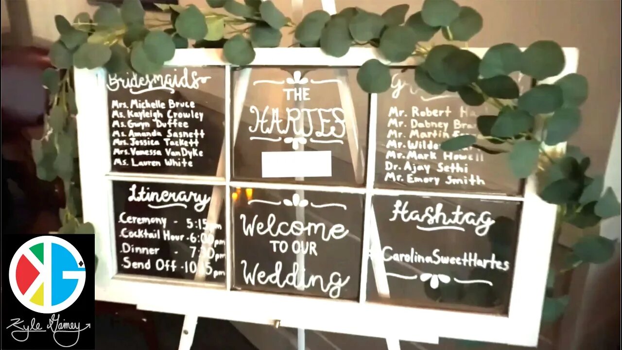 WINDOW ART WEDDING SIGN !!