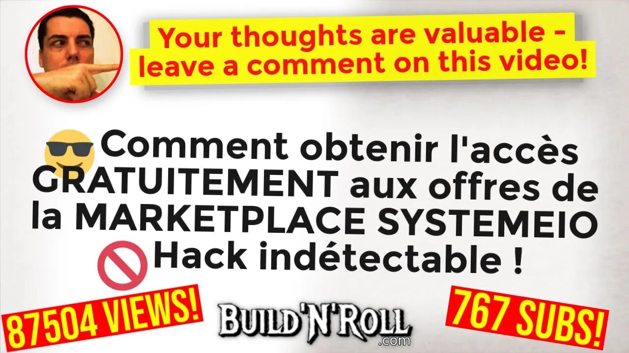 😎 Comment obtenir l'accès GRATUITEMENT aux offres de la MARKETPLACE SYSTEMEIO 🚫 Hack indétectable !