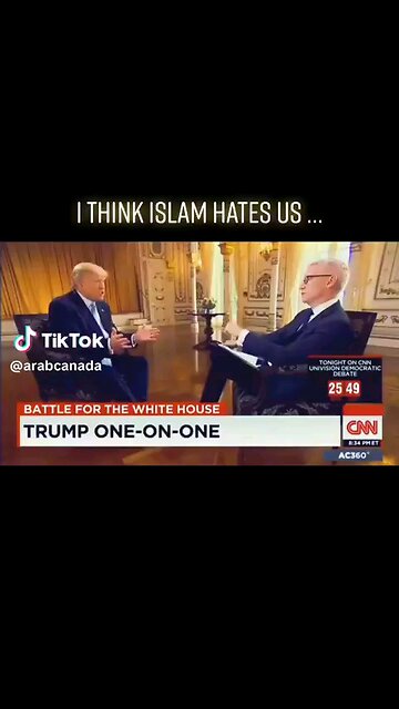 TRUMP: "I THINK ISLAM HATES US" 🤡 what a islamophob.