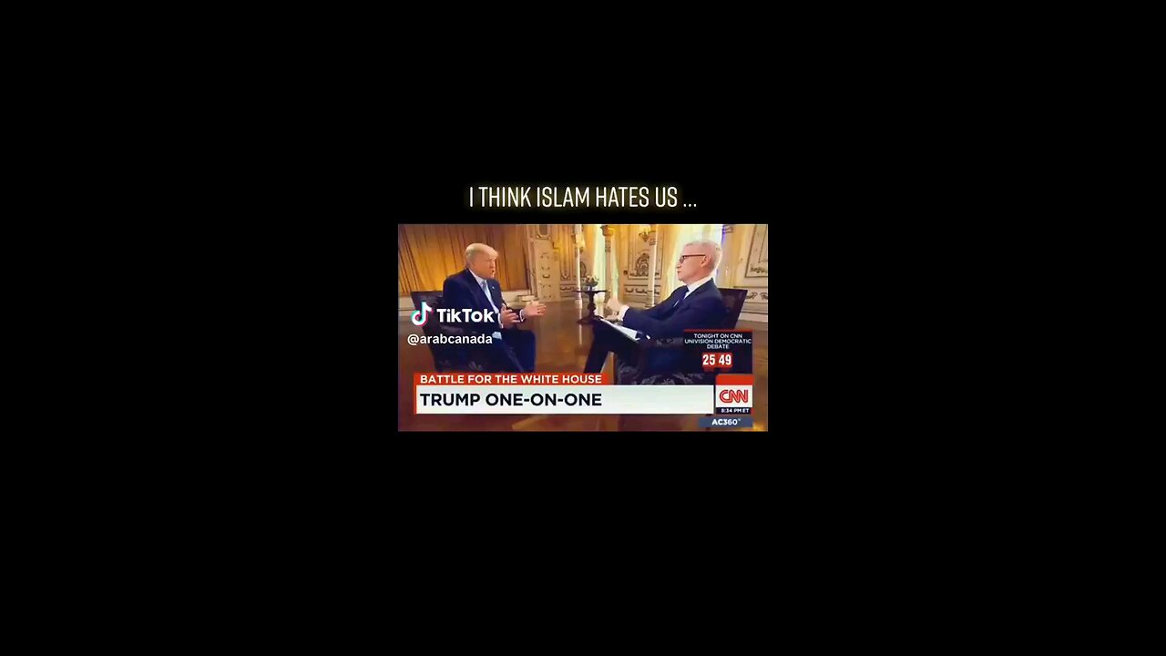 TRUMP: "I THINK ISLAM HATES US" 🤡 what a islamophob.