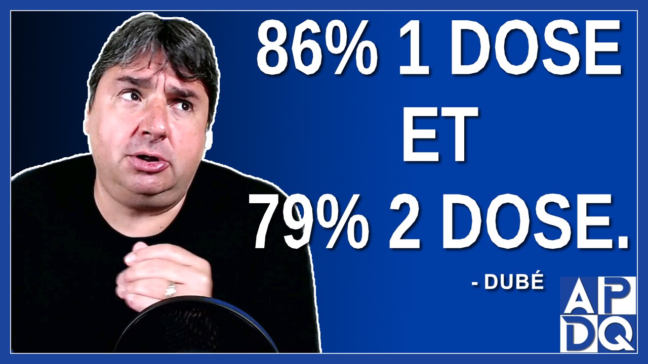 86% 1 dose et 79% 2 doses. Dit Dubé.