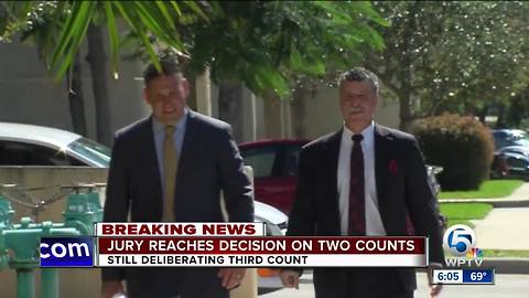 Jury reaches decision on two counts