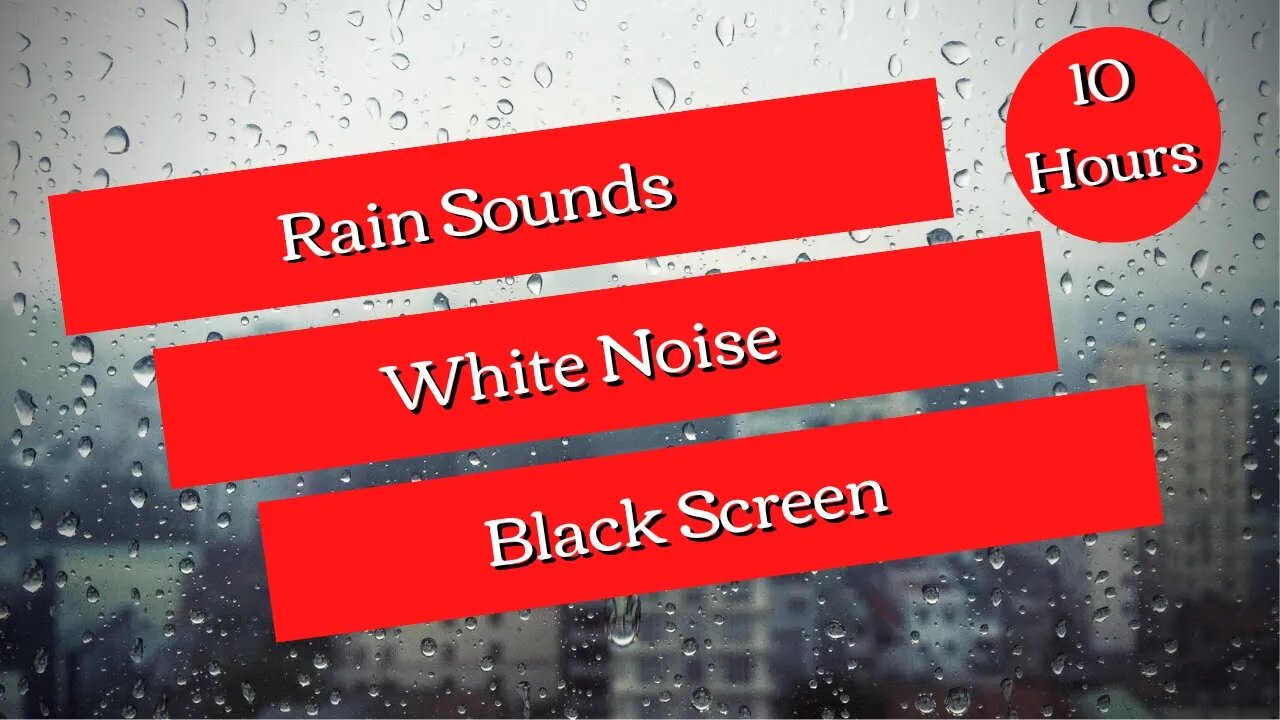 10 Hours of Heavy Rain Sounds Black Screen