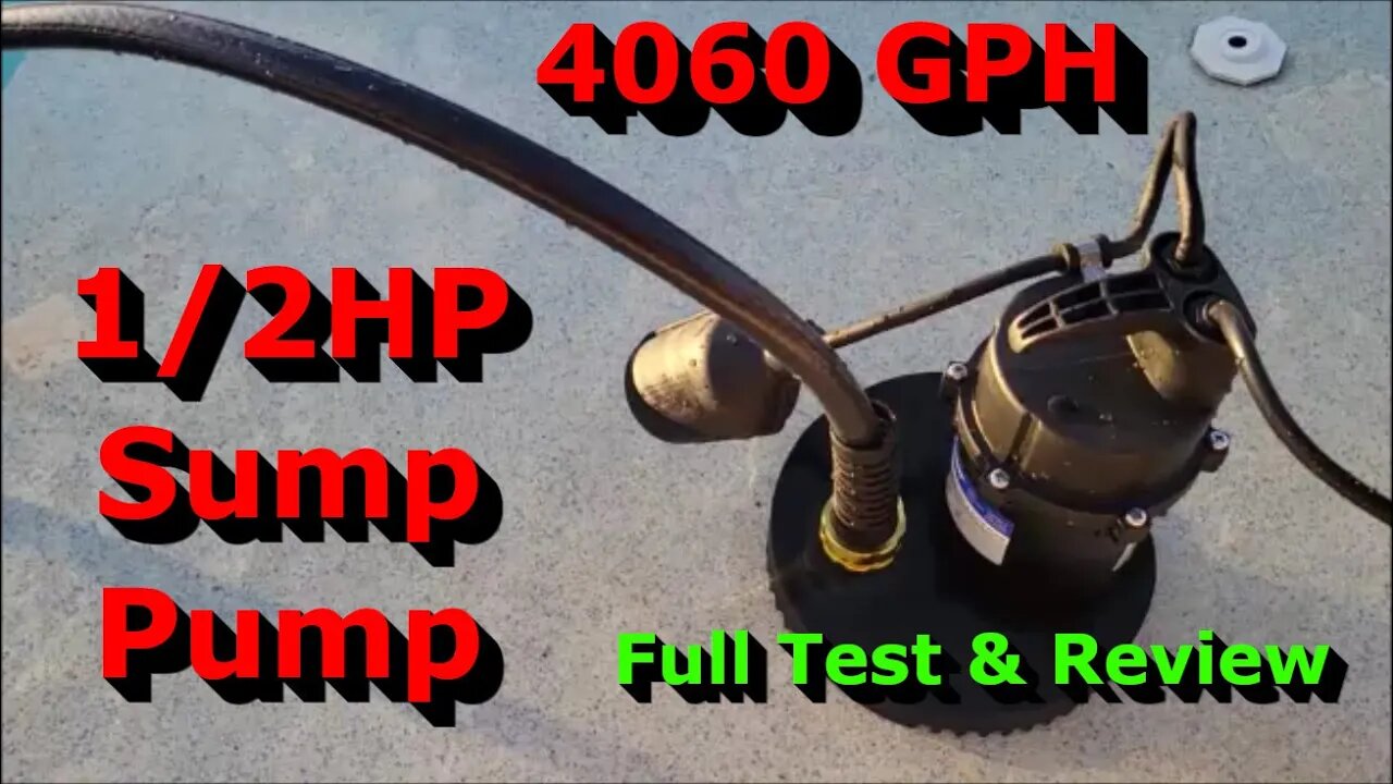 1/2HP Sump Pump - Full Test & Review - These Are SO Useful!