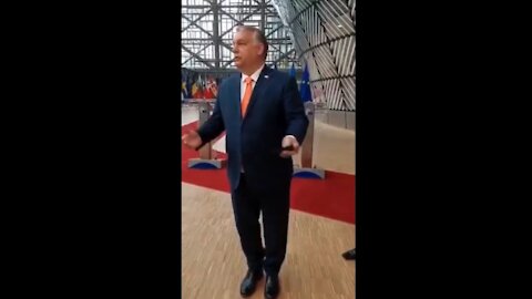 Hungarian Orban defending his law that bans the promotion of LGBT propaganda to children in schools